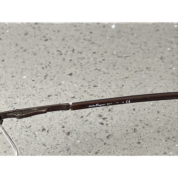 Salvatore Ferragamo Eyeglasses FRAMES ONLY Bronze rectangle 55-17-140 main image 10